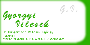 gyorgyi vilcsek business card